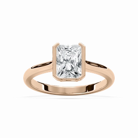 Reyna 2 3?? ctw Radiant Lab Grown Diamond Semi Bezel Solitaire Engagement Ring Amazing Adornment Modern Match