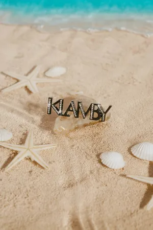 Alphabet Brooch Black