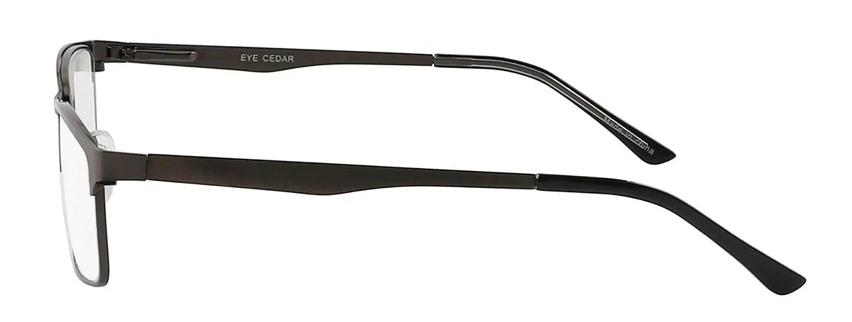 Amcedar 5-Pack Reading Glasses Men Metal Frame Rectangle Style Stainless Steel Material Spring Hinges Includes Computer Readers  1.00  1.00 Magnification (Pack of 5) 5 Pairs Mix