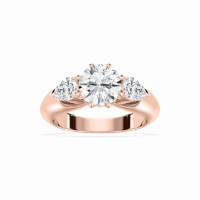 Anaiah 3 ctw Round Lab Grown Diamond Pear Duo Three Stone Engagement Ring Favorite Accessory