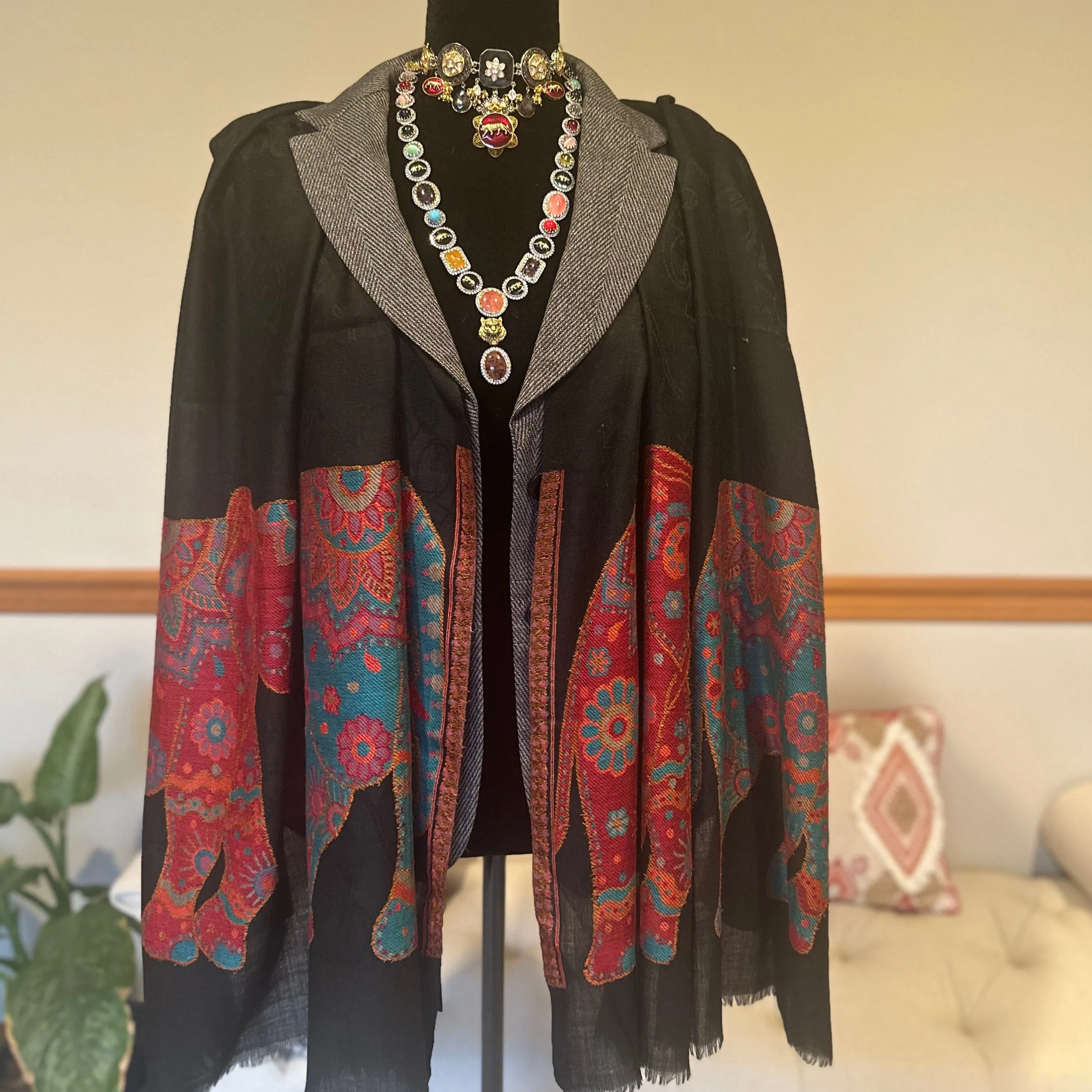 Animal Weave Kani Pashmina Shawl