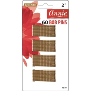 Annie: 60 Bob Pins 2" Bronze #3109