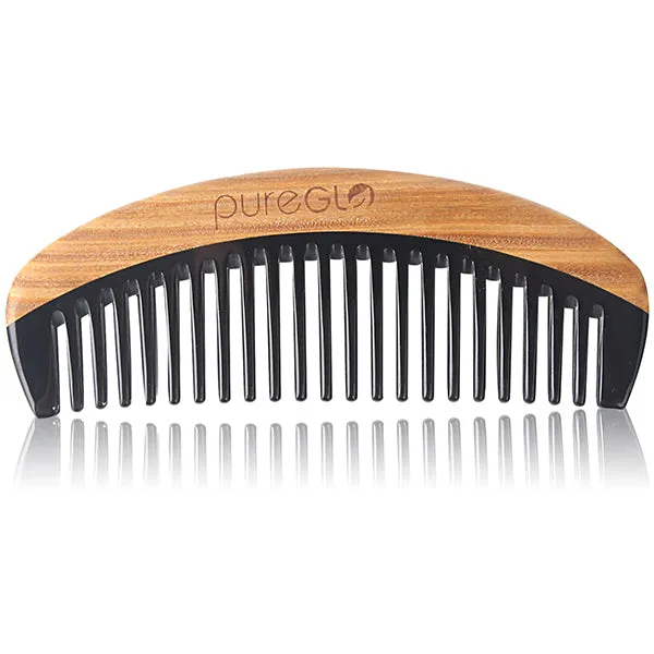 Anti-Static Horn Sandalwood Wooden Wide Tooth Hair Comb