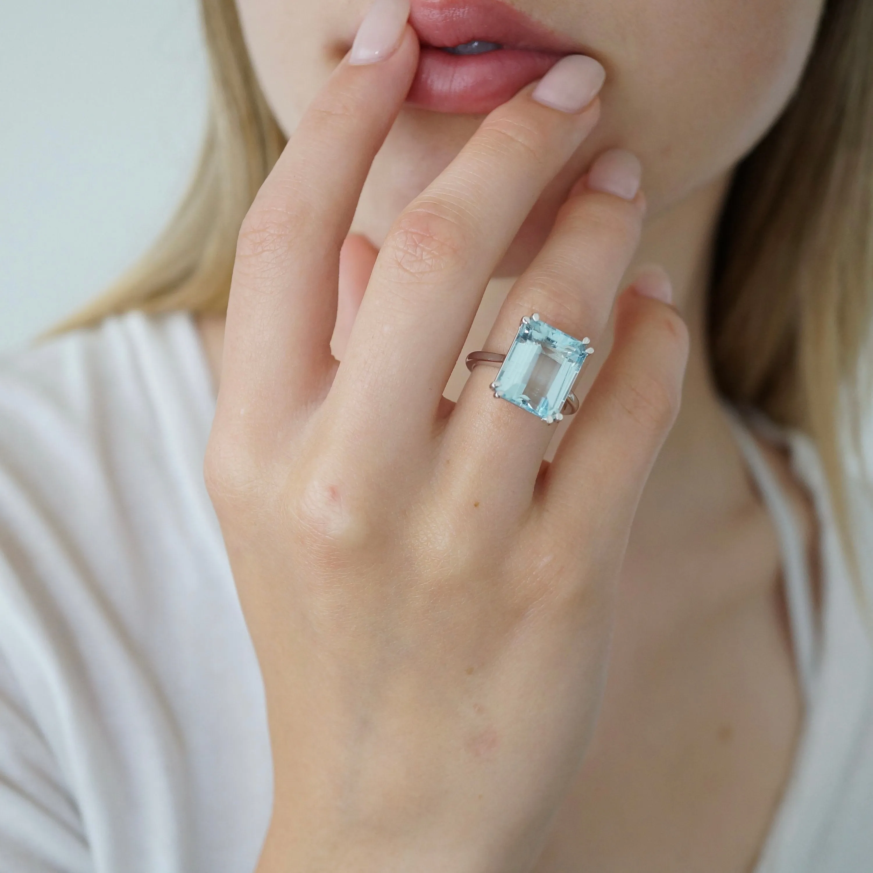 Aquamarine Cocktail Ring