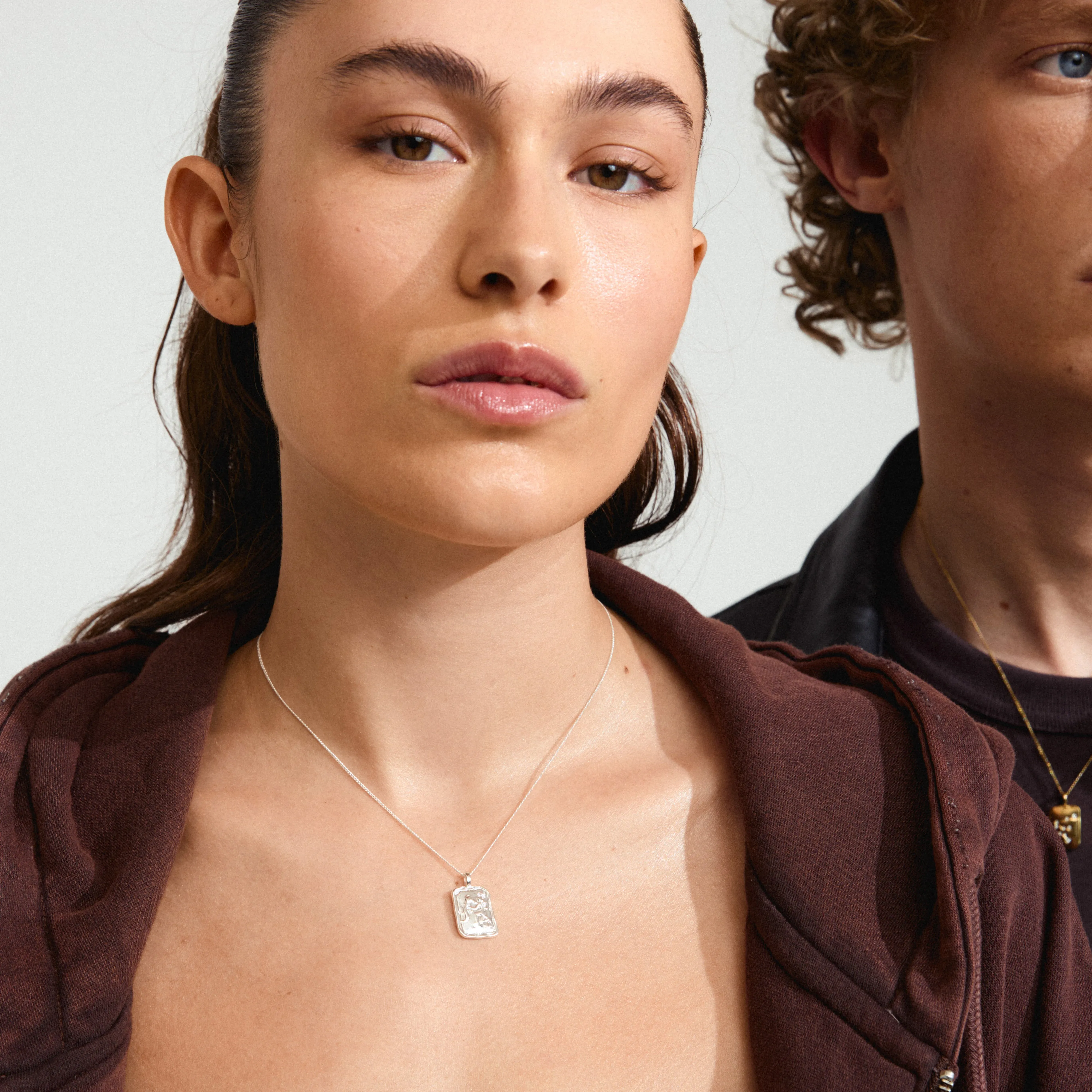 AQUARIUS Zodiac Sign necklace, silver-plated