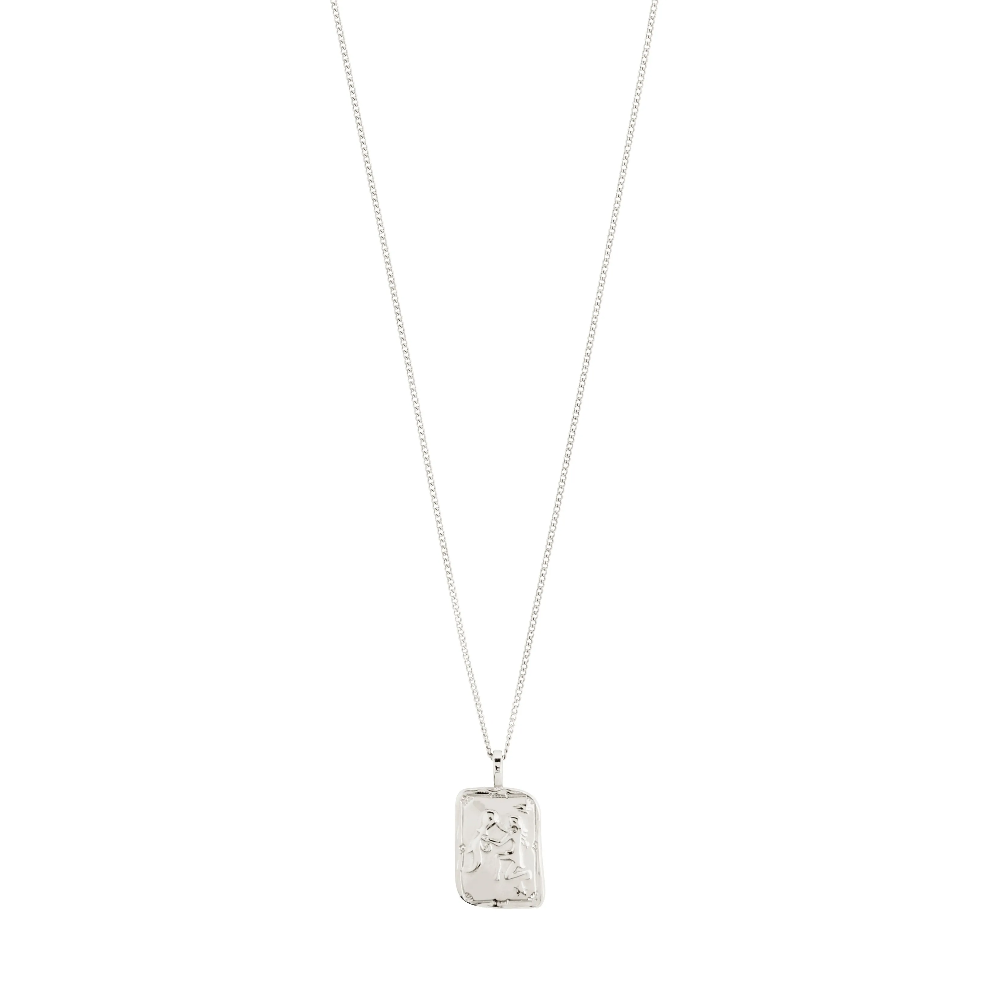 AQUARIUS Zodiac Sign necklace, silver-plated