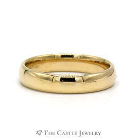 10k Yellow Gold 4mm Polished Wedding Band Size 8.25 Elegant Symbol Economical Item
