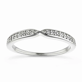 Valery 1/6 ctw Round Lab Grown Diamond Channel Set Curved Band Brand Name