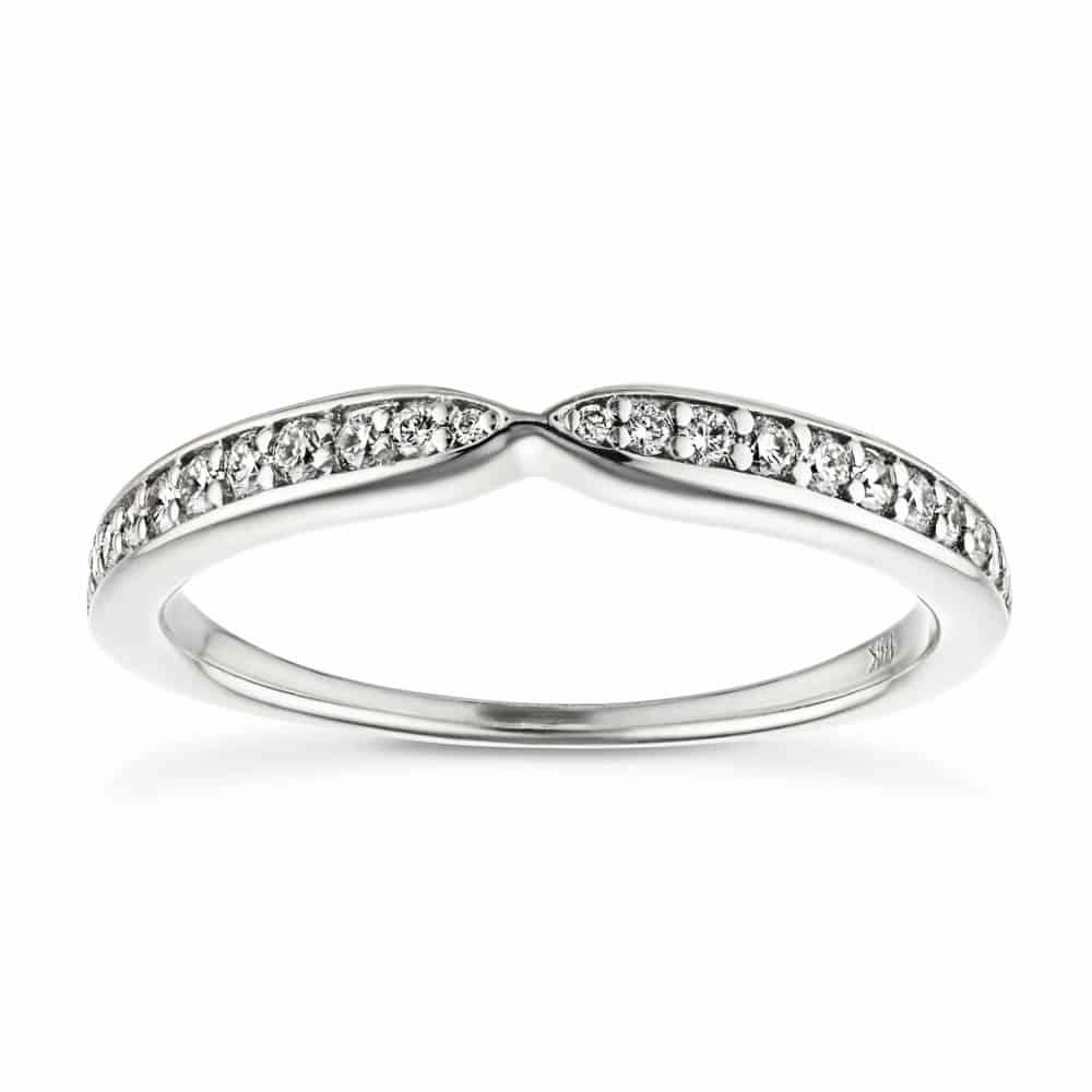 Valery 1/6 ctw Round Lab Grown Diamond Channel Set Curved Band Brand Name