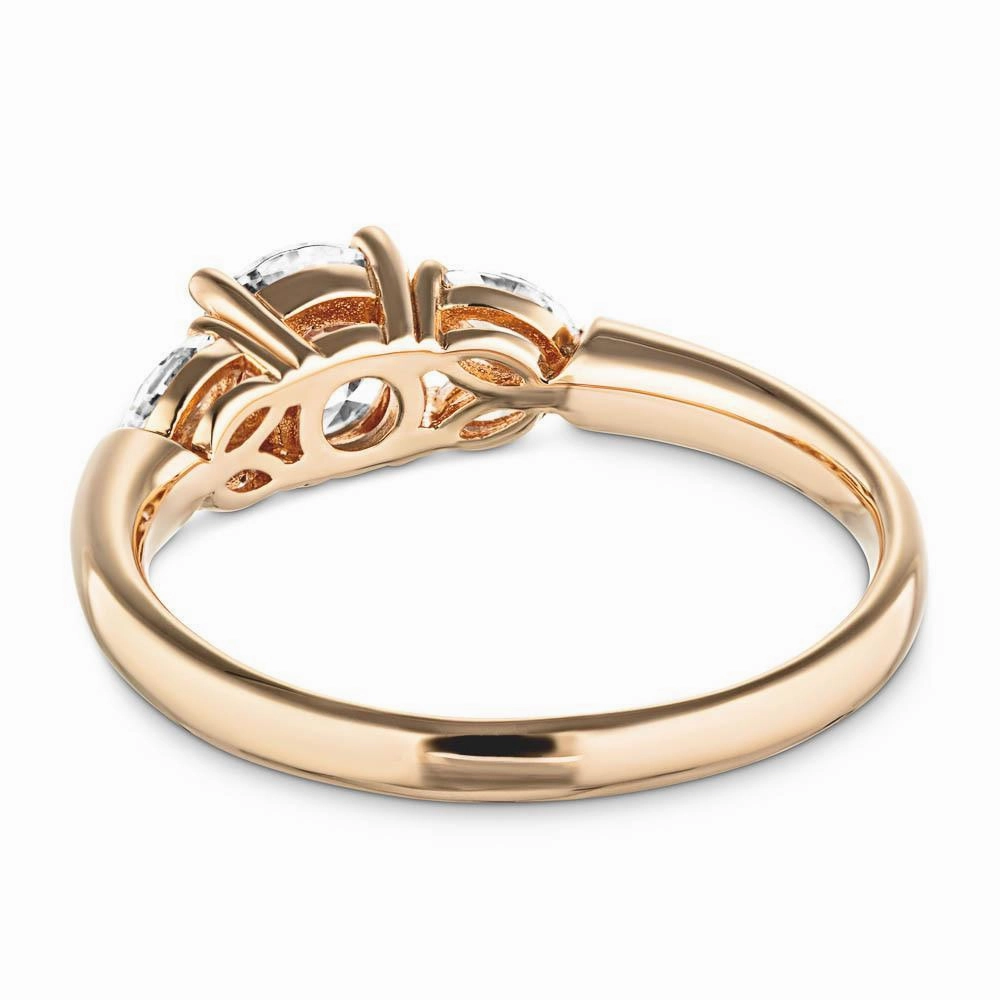 Harper Lab Grown Diamond Flower Petal Side Stone Engagement Ring Timeless Motion