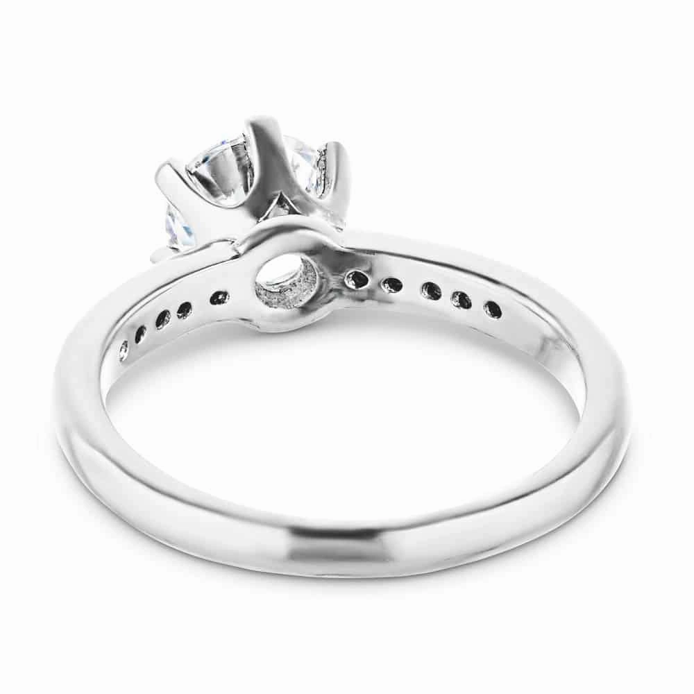 Figurative Art Carmen Round Lab Grown Diamond ChannelSide Stone Engagement Ring