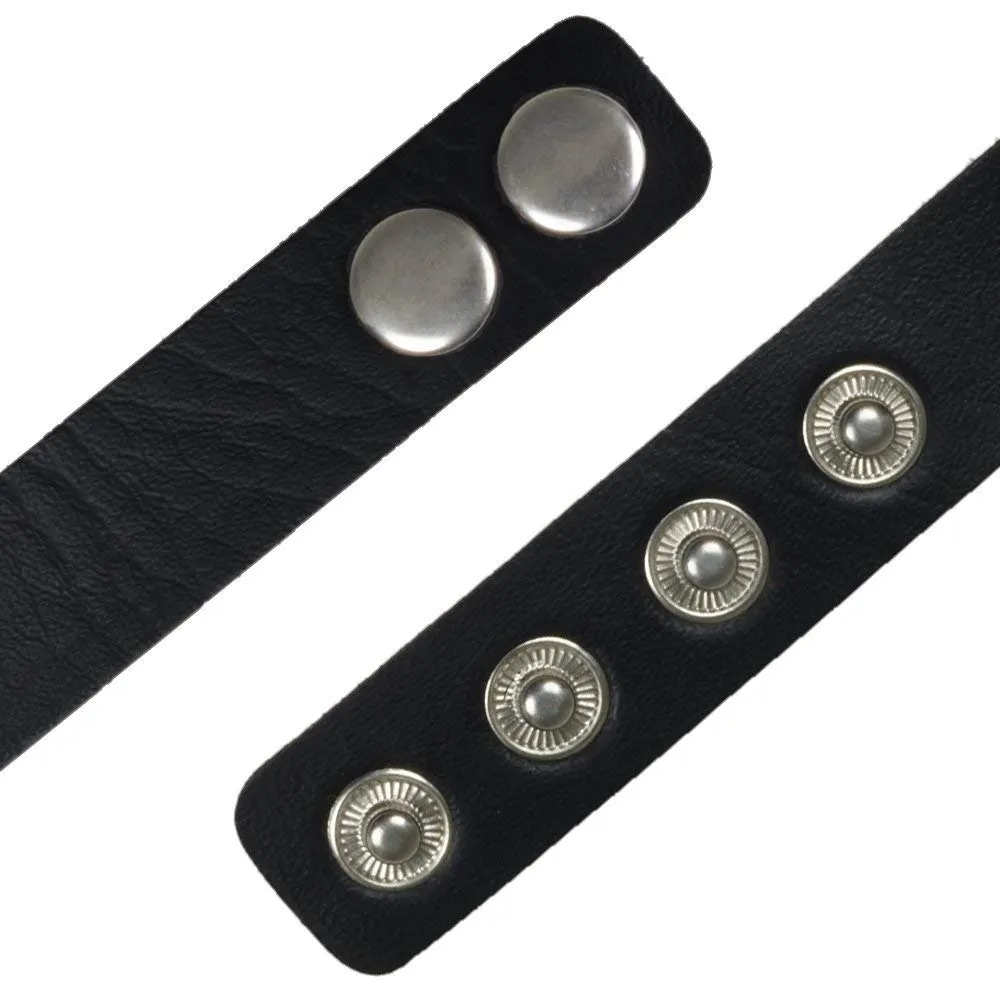 AsherKeep - Premium Black Vegan Leather Choker and Collar Necklace - Adjustable - Charms Spike