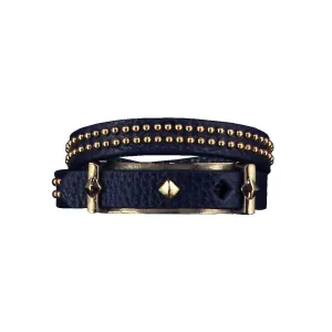 Ashlea Navy Blue Leather Bracelet