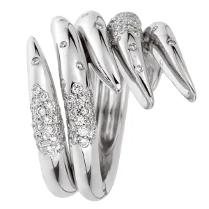 Audemars Piguet Diamond White Gold Cocktail Ring Sz 6