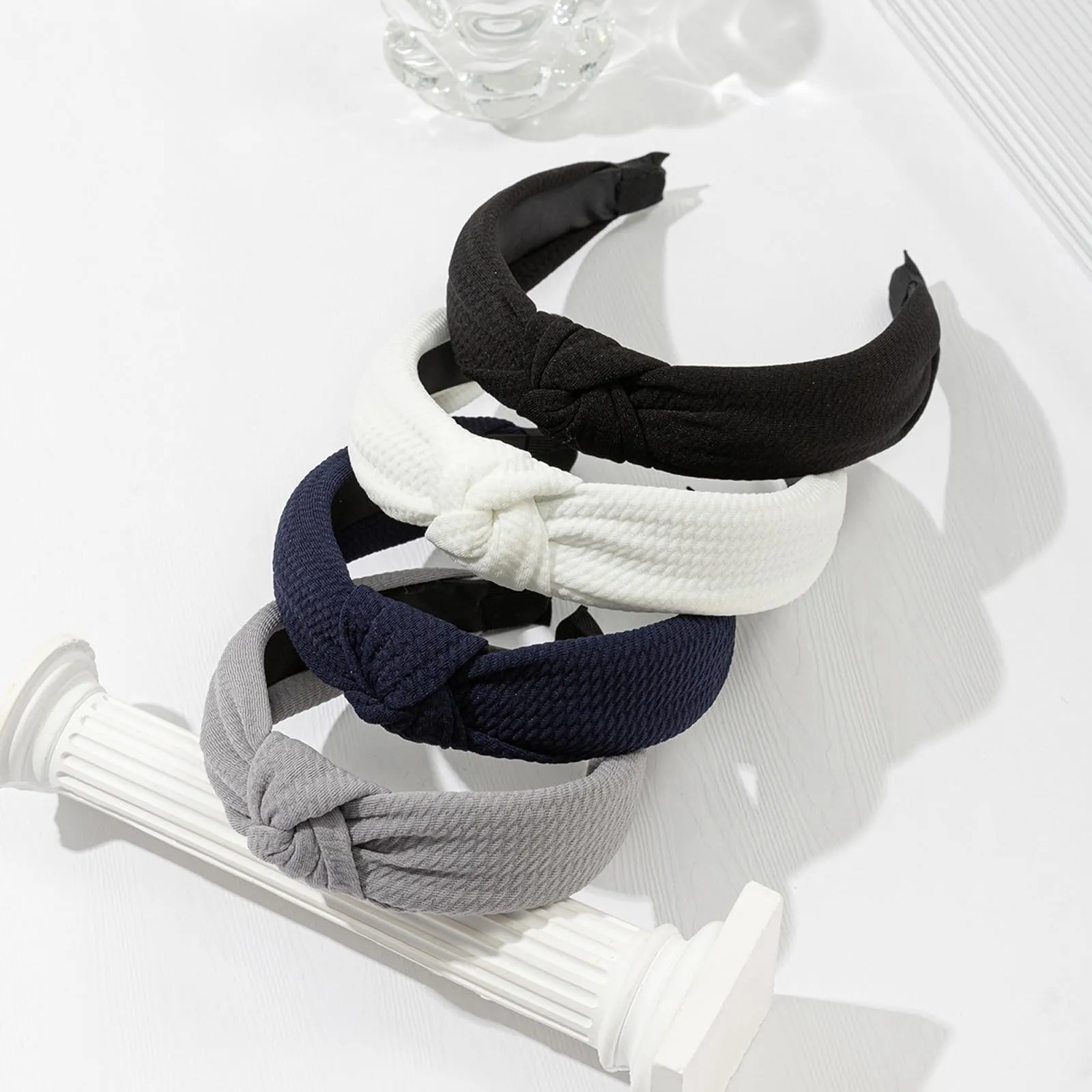 AUDTOPE 6Pcs Headbands for Women, Non Slip Top Knotted Headband for Women Cute Headbands for Women’s Hair Wide Hairbands Hair Accessories