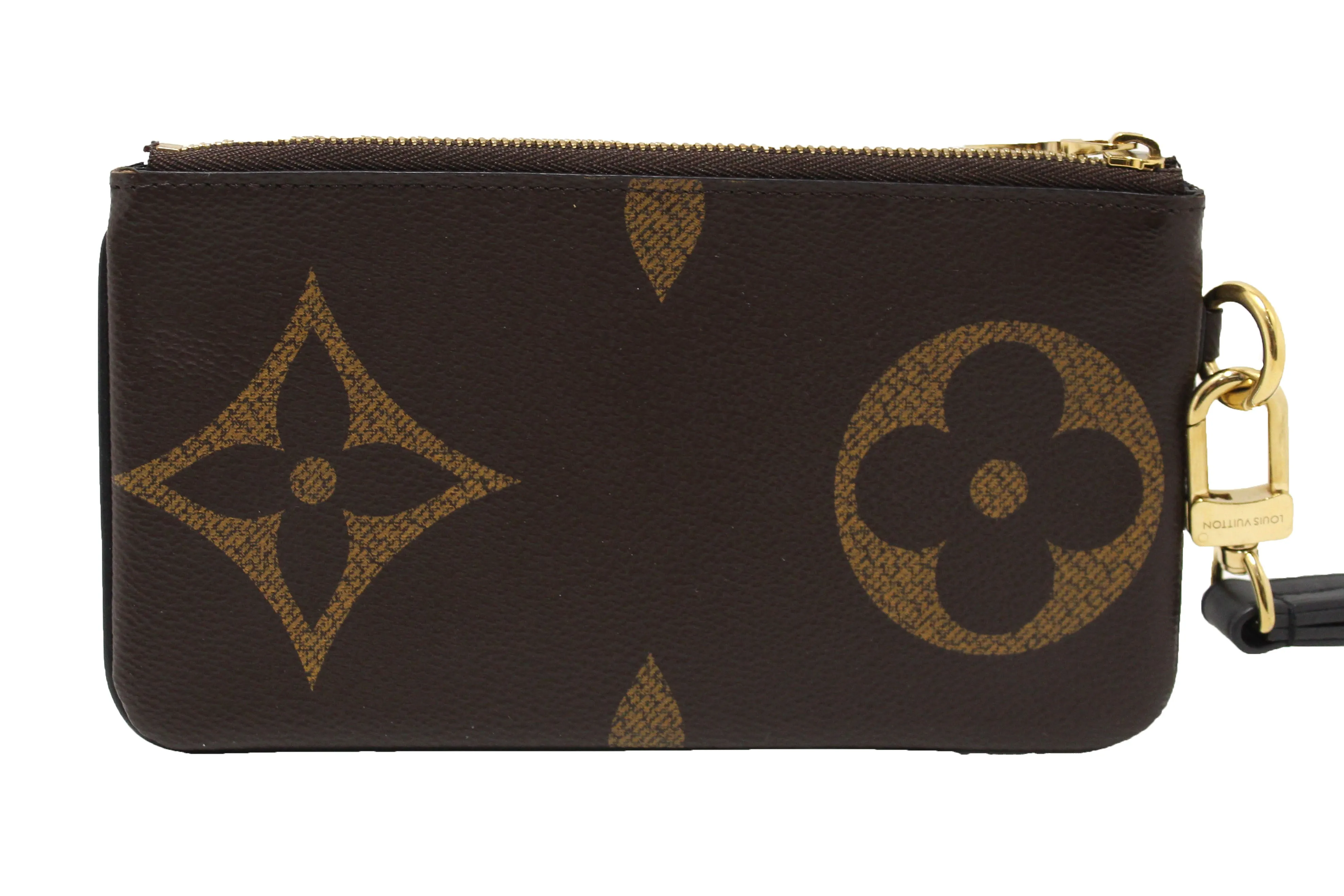 Authentic Louis Vuitton Monogram Giant/Monogram Reverse Canvas Trio Pouch