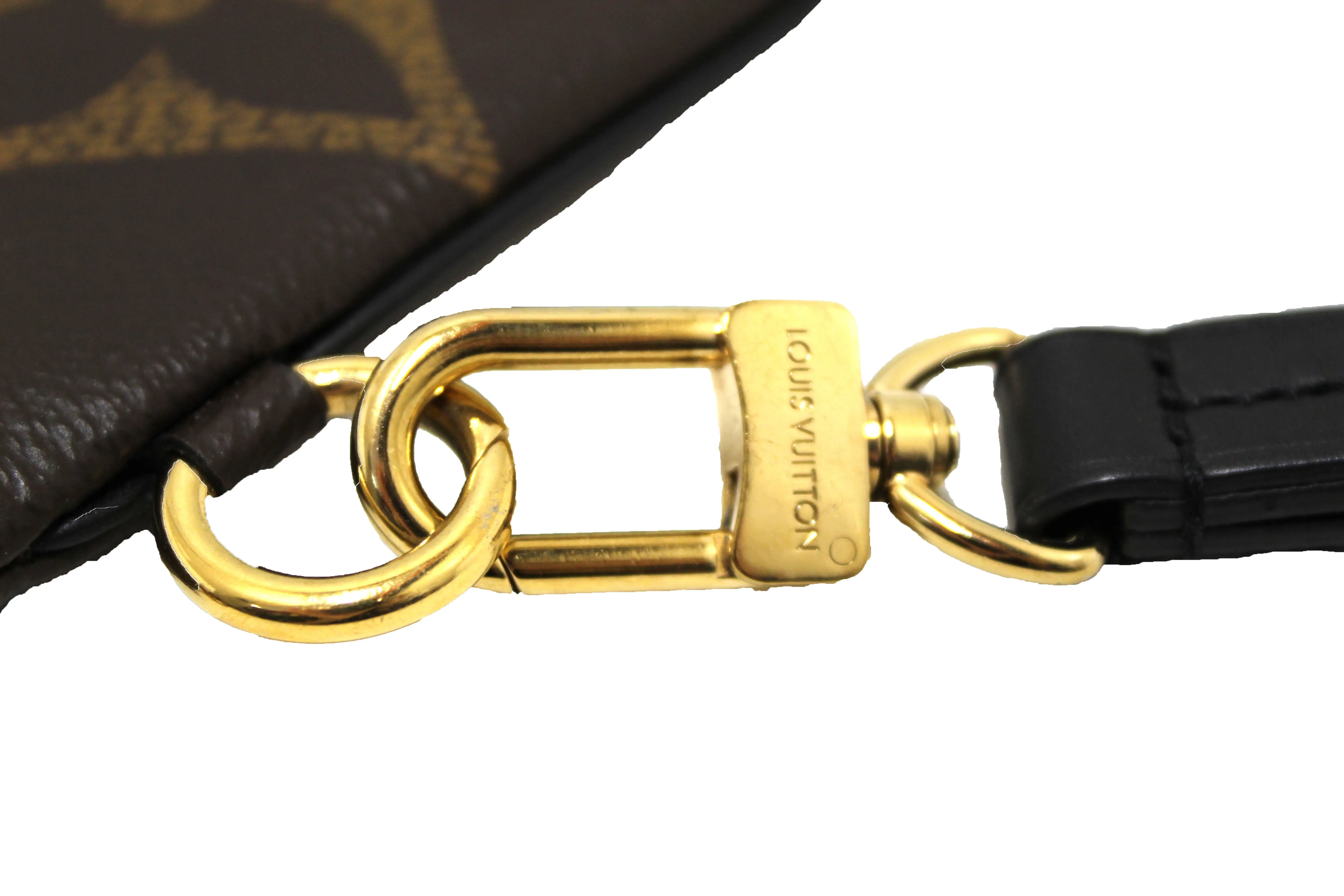 Authentic Louis Vuitton Monogram Giant/Monogram Reverse Canvas Trio Pouch
