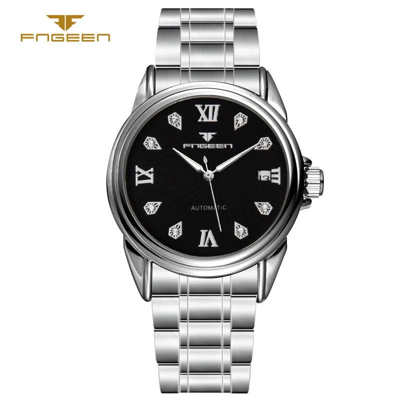 Automatic mechanical watch men's watch classic luxury diamond scale mechanical watch brand Military Relogio Masculino