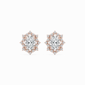 Premium item Wedding Adornment 4 ? ctw Round Lab Grown Diamond Framed Stud Earrings