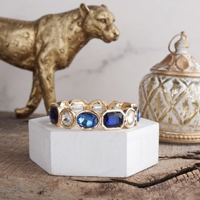 Organic Forms Radiant Array ?C Statement Stretchy Gem Bangle