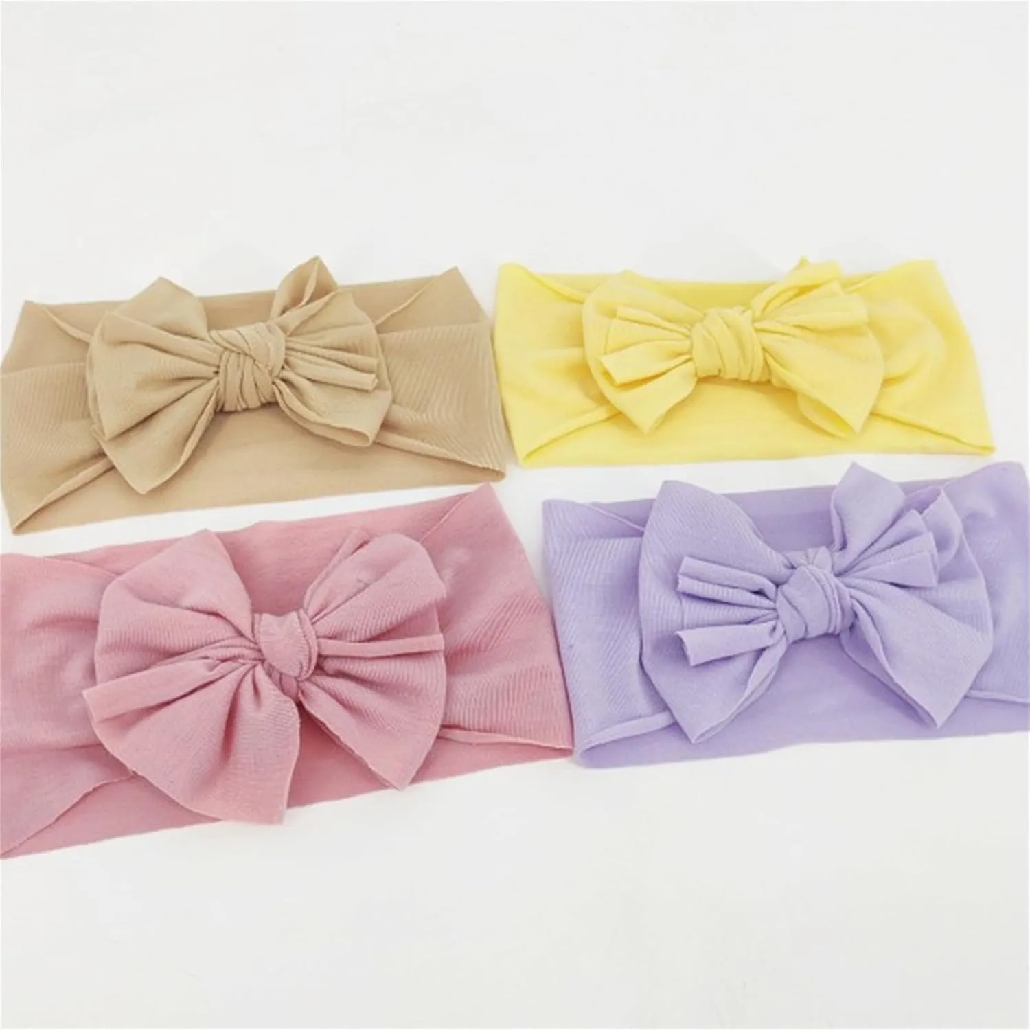 Baby Girl Bows and Headbands Elastic Baby Girl Bows and Headbands Baby Bows Toddler Cute Hair Accessories (F, One Size)