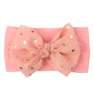 Baby Girls Bows Headbands Nylon Hairbands Ribbon Bow Elastic Hair Accessories for Newborns Infants Toddlers Kids (D, One Size)