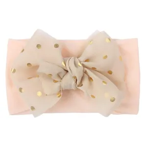 Baby Girls Bows Headbands Nylon Hairbands Ribbon Bow Elastic Hair Accessories for Newborns Infants Toddlers Kids (F, One Size)