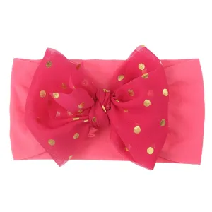 Baby Girls Bows Headbands Nylon Hairbands Ribbon Bow Elastic Hair Accessories for Newborns Infants Toddlers Kids (G, One Size)