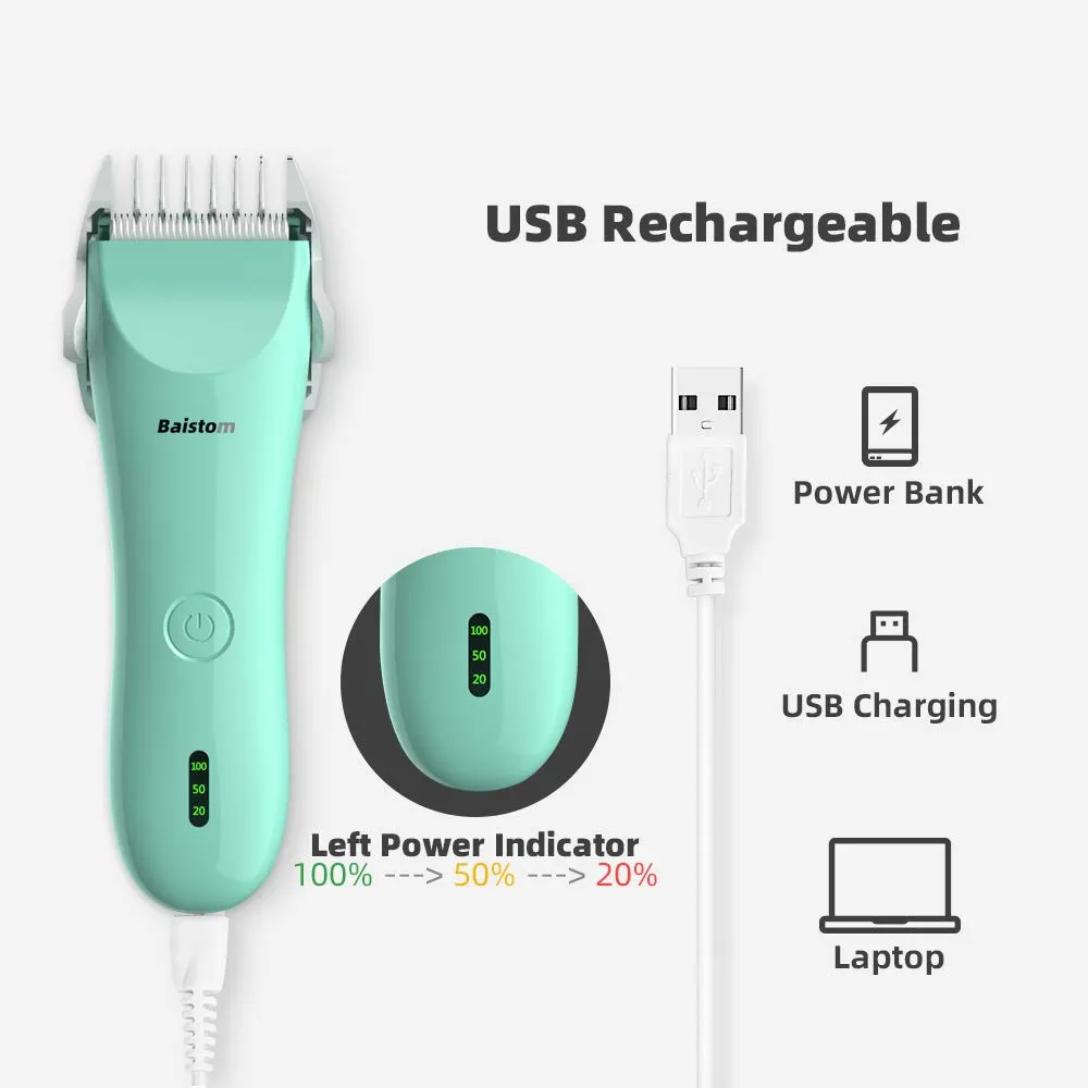 Baby Hair Clipper, Quiet Hair Trimmer for Kids and Children, Waterproof Rechargeable Cordless Haircut Kit for kids