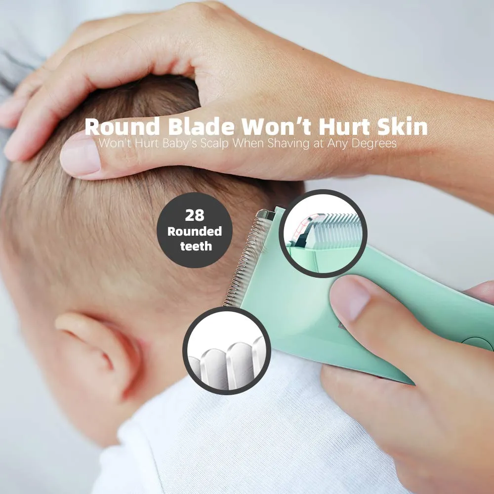 Baby Hair Clipper, Quiet Hair Trimmer for Kids and Children, Waterproof Rechargeable Cordless Haircut Kit for kids