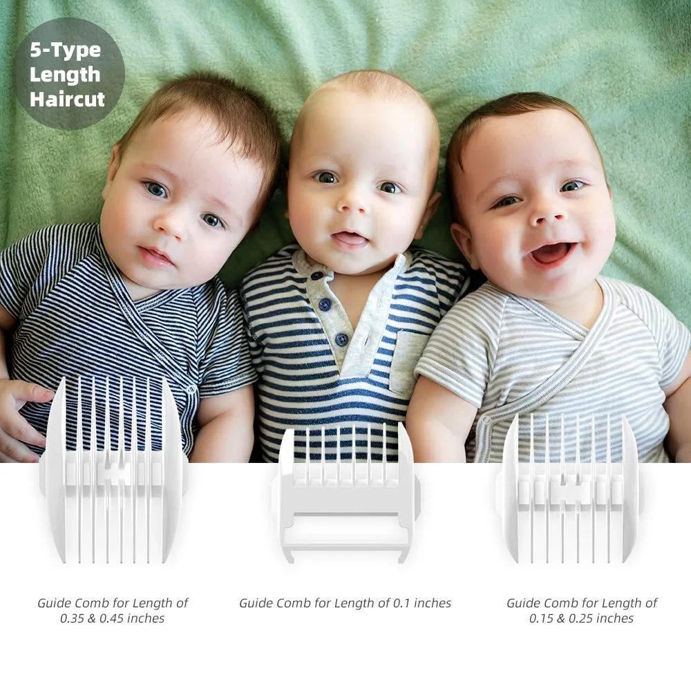 Baby Hair Clipper, Quiet Hair Trimmer for Kids and Children, Waterproof Rechargeable Cordless Haircut Kit for kids