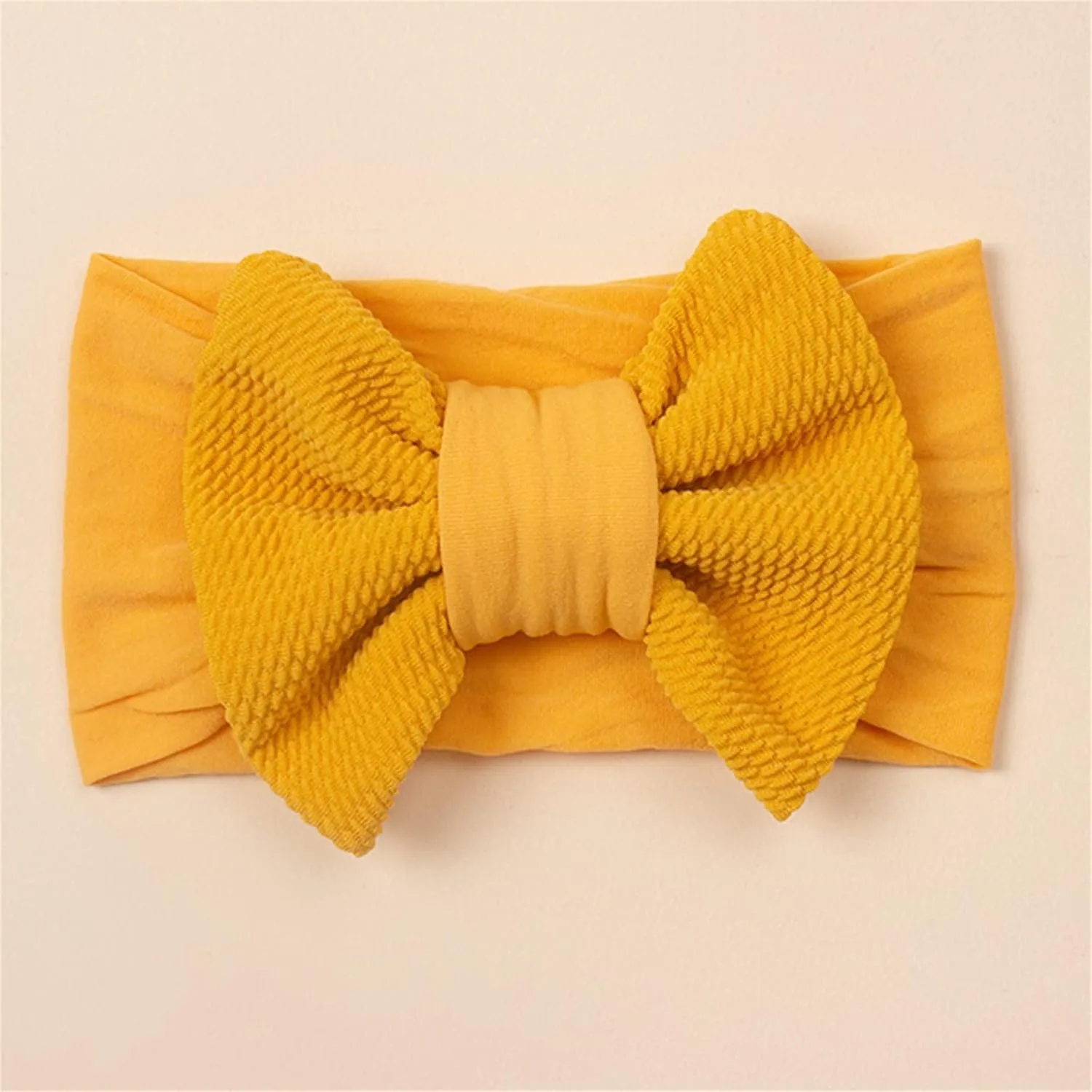 Baby Headbands Elastic Cute Bows Head Wrap Stretchy Knot Headbands with Hair Bows Hairbands Hair Bows Headbands (D, One Size)