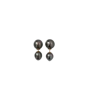Back To Back Tahitian Pearl Earrings