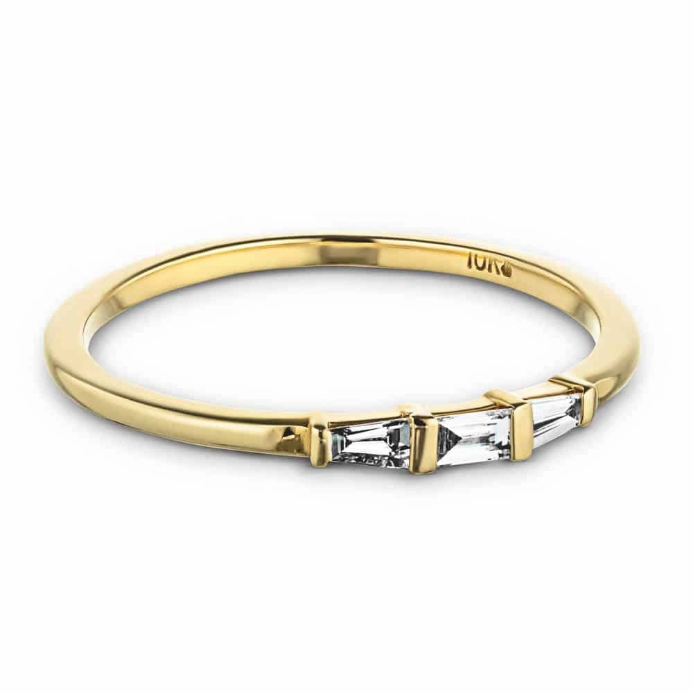 Eternal Product Baguette Lab Grown Diamond Three Stone Pinky Ring