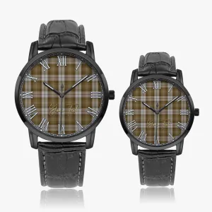 Baillie Dress Tartan Personalized Your Text Leather Trap Quartz Watch