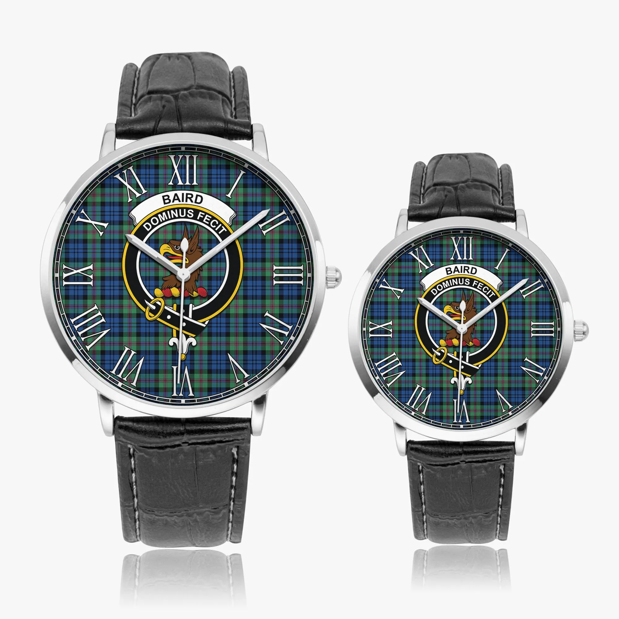 Baird Ancient Tartan Family Crest Leather Strap Quartz Watch