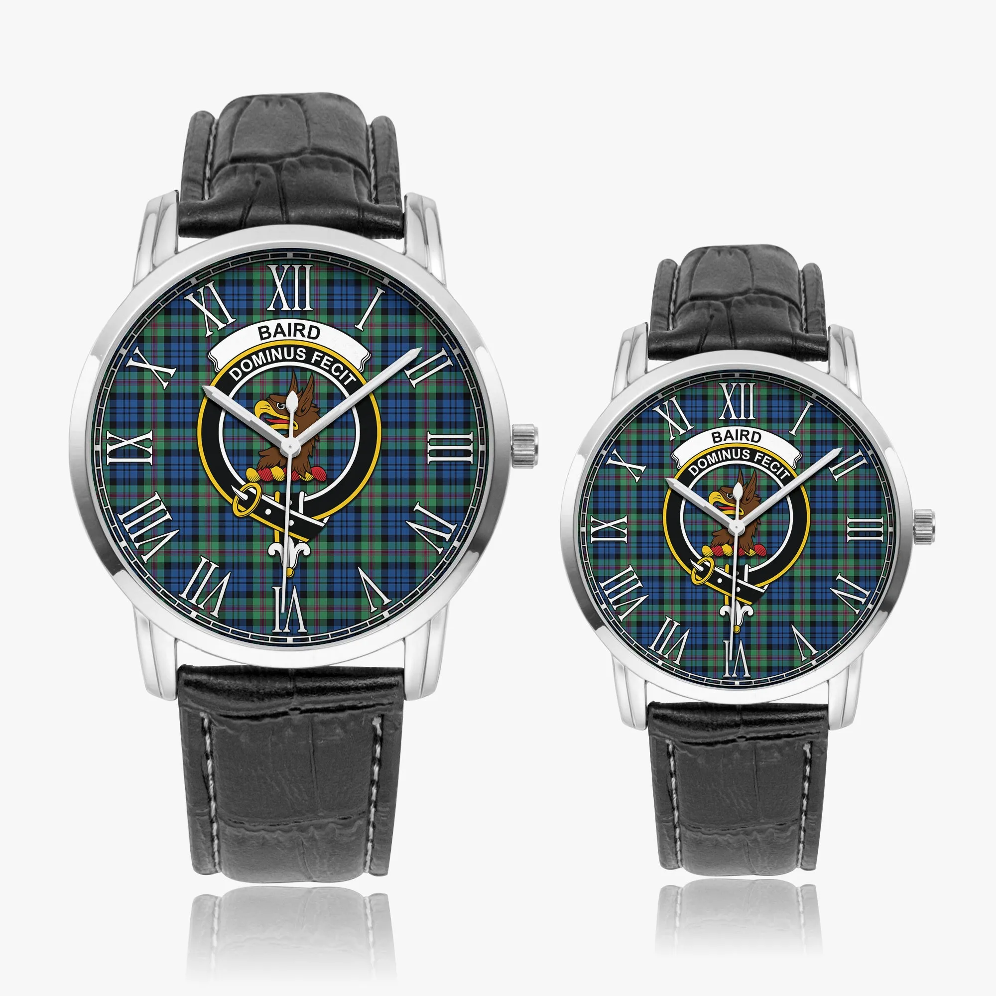Baird Ancient Tartan Family Crest Leather Strap Quartz Watch