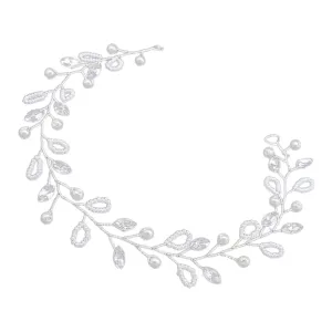 balacoo Bride Pearl Headband Elegant Rhinestone Crystal Hair Headpiece for Wedding Bridal Accessories