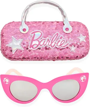 Barbie Girl's Cat Eye Sunglasses and Handled Hard Case Set