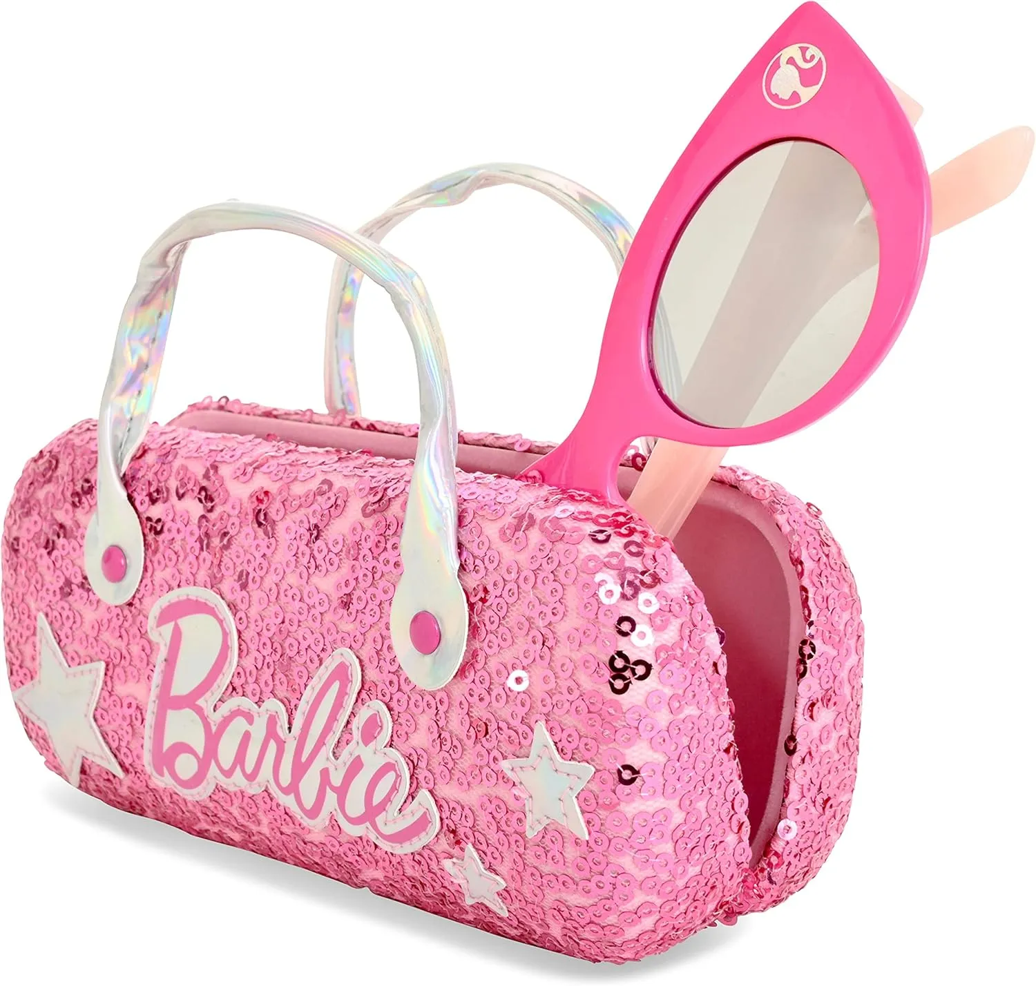 Barbie Girl's Cat Eye Sunglasses and Handled Hard Case Set