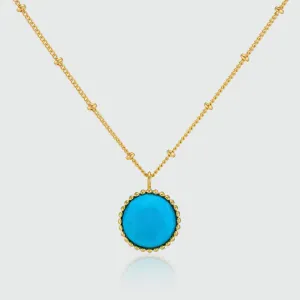 Barcelona December Turquoise Birthstone Necklace