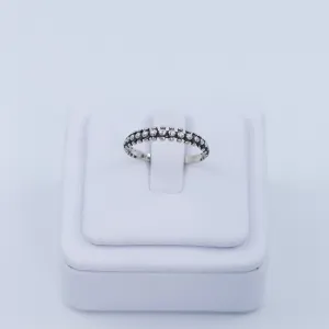 Beaded silver ring