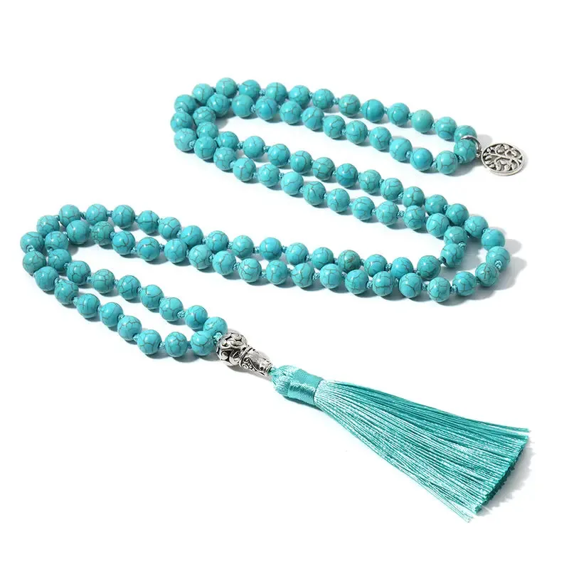 Beaded Tassel Long Necklace