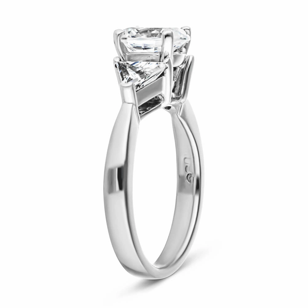 Simple Item Durable item Selma Lab Grown Diamond Trillion Three Stone Engagement Ring