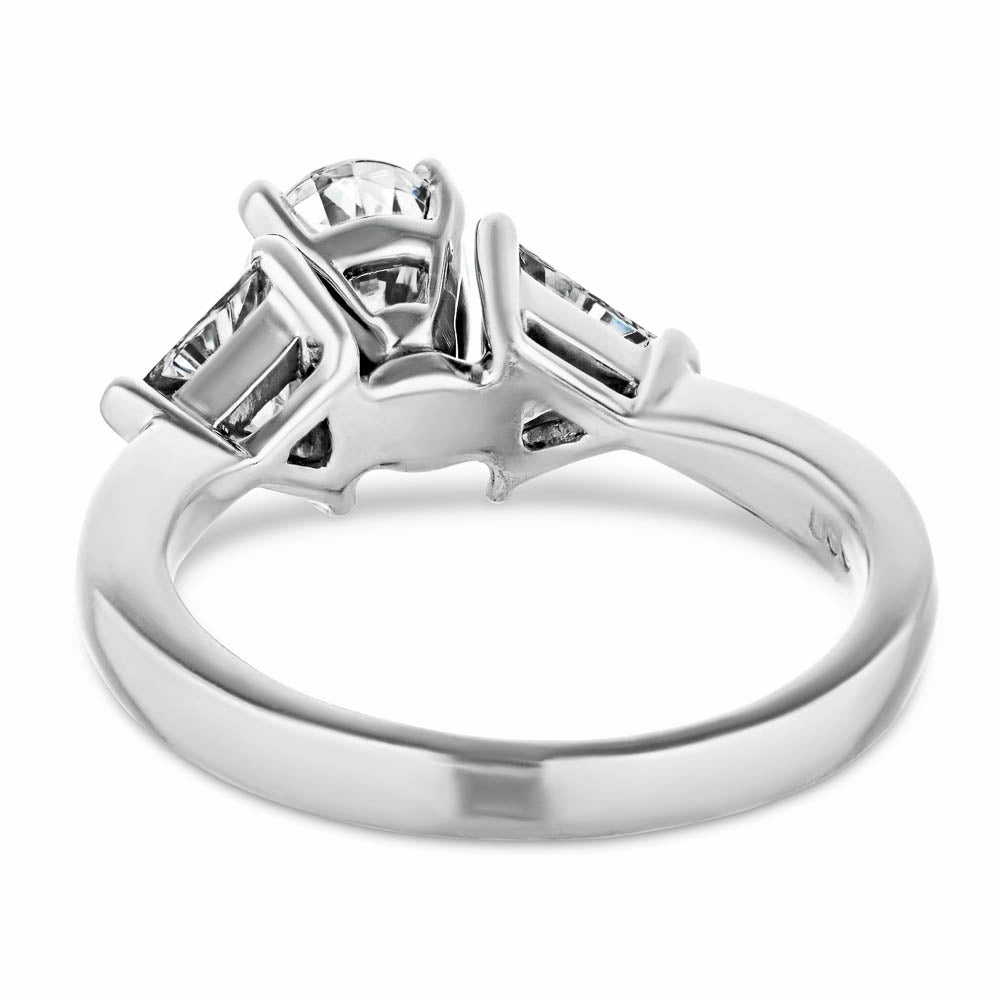 Selma Lab Grown Diamond Trillion Three Stone Engagement Ring Modern Trend Handcrafted Craft