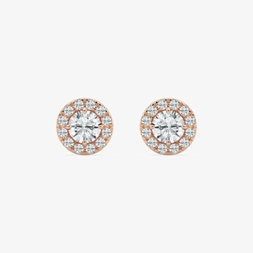 2/3 ctw Round Lab Grown Diamond Classic Halo Stud Earrings Exquisite Accessory Graceful Choice