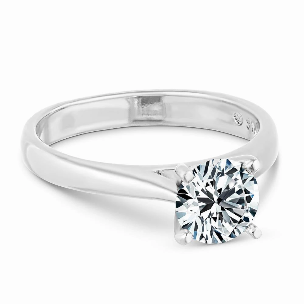 DIY project Traditional Look Jamie Lab Grown Diamond Cathedral Solitaire Engagement Ring