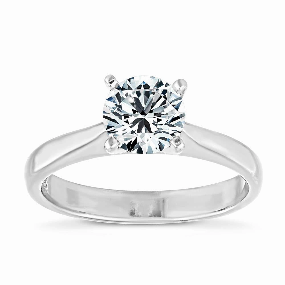 Jamie Lab Grown Diamond Cathedral Solitaire Engagement Ring Ensemble Piece