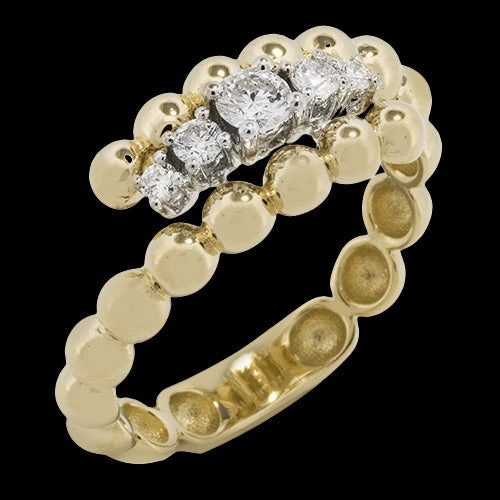 Minimalist Sign ZR2526 Right Hand Ring in 14k Gold with Diamonds