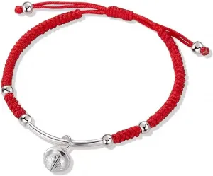 Bell Bracelets for Women,Protection Bracelet for Women Men 925 Sterling Silver Bell Charm Red String Handmade Bracelets Bangles Adjustable Jewelry Gifts